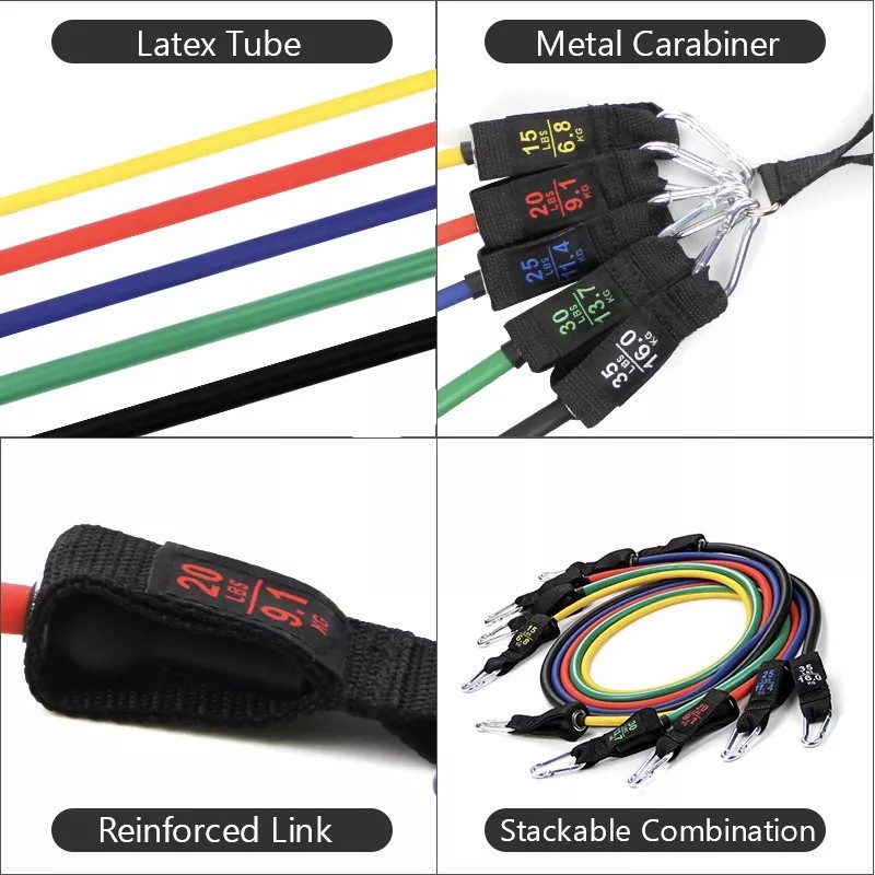 Viper Bandas Elásticas De Resistencia Ejercicios Kit De 11 Piezas