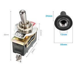 VUNIVERSUM Premium 2 Pin 2 Position On Off SPST Toggle Switch Rocker Switch with Waterproof Protective Cap for Boat Car Buggy Motorhome Caravan On Off DIY AC DC 250V 15A Pack of 3