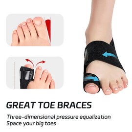 COYUN 2 x Hallux Valgus Correction Splint, Hallux Valgus Correction, Correction Splint, Non-Slip Bunion Toe Separator, Correction Bandage Socks Bunion Corrector for Men and Women, Toe Protection