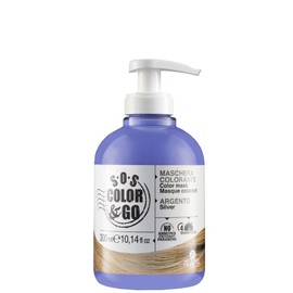Alama Professional S.O.S Color&Go Colour Mask, Silver, Nourishing, Invigorating and Toning Mask for Natural, Dyed and Highlighted Hair, 300 ml