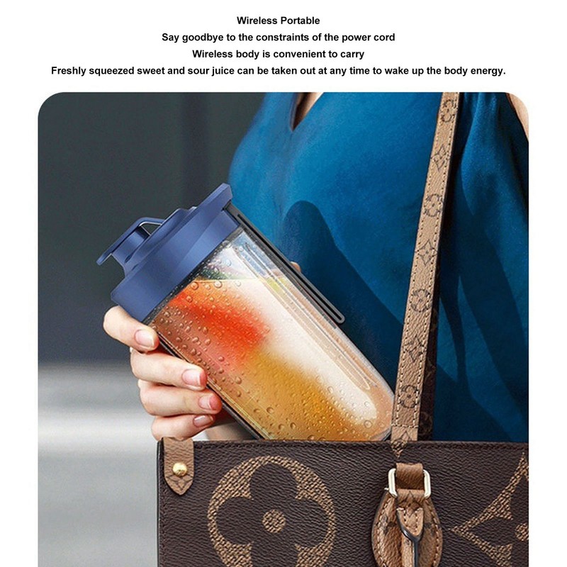 300ml Portable Blender Cordless for Shakes Juice Six Blades USB