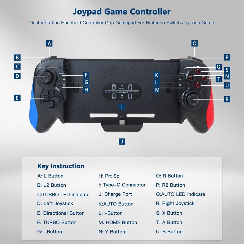 BSDLIET New Controller Compatible for Switch/OLED Controller, One-Piece Pad Replacement
