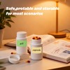10 Pack Travel Pill Bottles - White Food Grade Plastic
