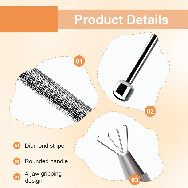 1pcs Professional Piercing Ball Grabber Tool,2.36inch Piercing Removal Tool,Essential Piercing