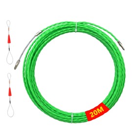 Cable Retraction Aid, 20 m Retracting Spiral, 4 mm Cable Pulling Aid Diameter, Cable Retraction Aid, Suitable for Fibreglass Household Electricity, Telecommunications