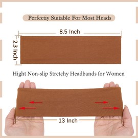 Kachanaa Sports Headbands for Women Non Slip - 6 Pcs Fashion Soft Elastic Cotton Fabric Sports Hair Bands for Women' Hair for Daily Workout Yoga Running