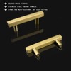 goldenwarm 5Pack Brushed Brass Drawer Pulls Gold Cabinet Pulls 3in