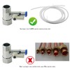 Stainless Steel Water Supply Adapter 1/2" x 1/2" x 1/4"