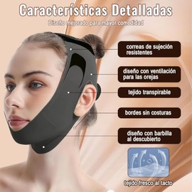 Yakiter 2Pcs Faja Papada Facial Lifting,Reutilizable Faja para Papada Mujer,para Reduce los Ronquidos,Moldear el Rostro,Moldear la Mandíbula,Eliminar 