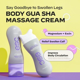 b.clinicx Magnesium+Escin Body Gua Sha Massage Cream Moisturizer Comfort, Moisturizing Lotion