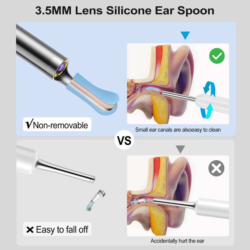 Ear Wax Removal, Earwax Remover Tool with 8 Pcs Ear