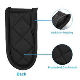 Evoio Cast Iron Skillet Handle Covers, Pan Pot Handle Covers Heat Resistant, Hot Handle Covers, Pan Pot Cast Iron Skillet Handle Holder Sleeves Mitt for Kitchen, BBQ and Baking Cookware (2-Pack Black)