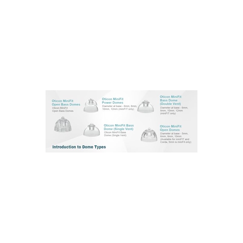 Minifit Power 10mm Large Domes Hearing Aid Domes, 1 Pack/10