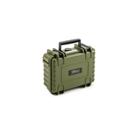 B&W Type 500 Outdoor Transport Case Yellow with Cube Foam, Bronze Green, With cube foam