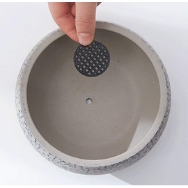 UUYYEO 100 Pieces Flower Pot Hole Mesh Pad Bottom Grid Mat Drainage Mesh Hole Screens Bonsai Pot Ventilation Gasket 2.5 cm