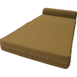 Amfuton Sleeper Chair Folding Foam Beds, Portable Foldable Bed 6 x 32x70 Brown Denim