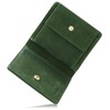 Exbeita Men's Bifold Wallet, Italian Leather, Genuine Leather, Round Zipper,