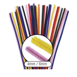 Colorations Thick Pipe Cleaners, Pack of 100 – 6mm Soft Pipe Cleaners in an Assortment of Colors, Versatile and Easy to Use for DIY Crafts, Ideal for Classroom and Home Learning