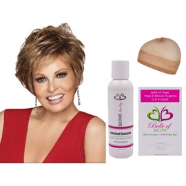 CINCH- 4 Pc Bundle Synthetic BY Raquel Welch, 4oz Mara Ray Wig Shampoo, Beige wig cap and 19 Page Belle of Hope Q & A Guide (R3329S+)