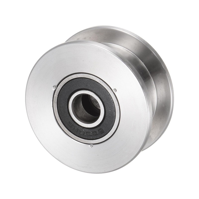 sourcing map 1pcs H Groove Track Wheel, 1.89" 304 Stainless