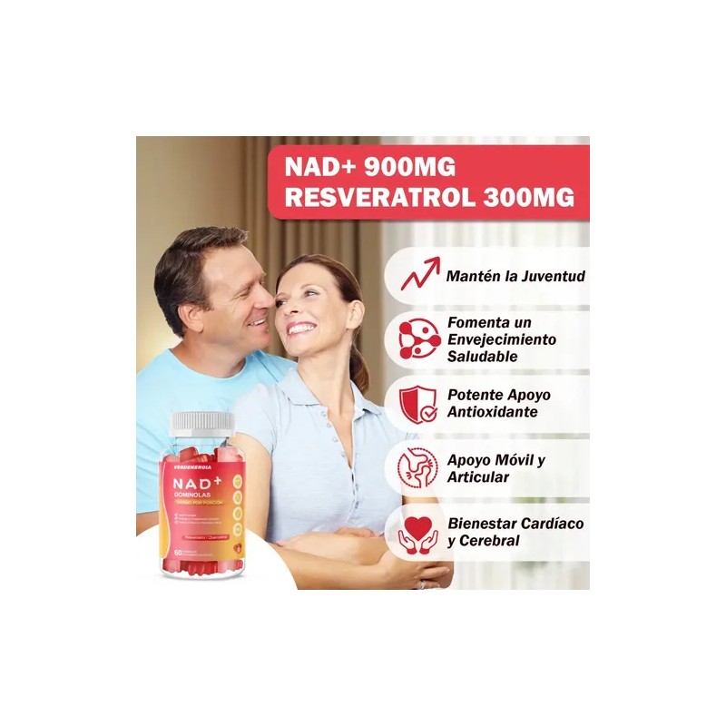 Nad+ Resveratrol Gomitas Nr Nicotinamida Ribosa Fresa