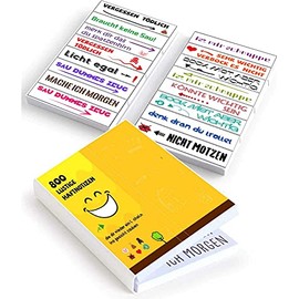 800 x Funny Sticky Notes - The Colourful Sticky Notes (16 x 50 Sheets) are the Gift Idea for Students and Office Colleagues - Sticky Notes and Page Marker as Office Gadgets for Marking