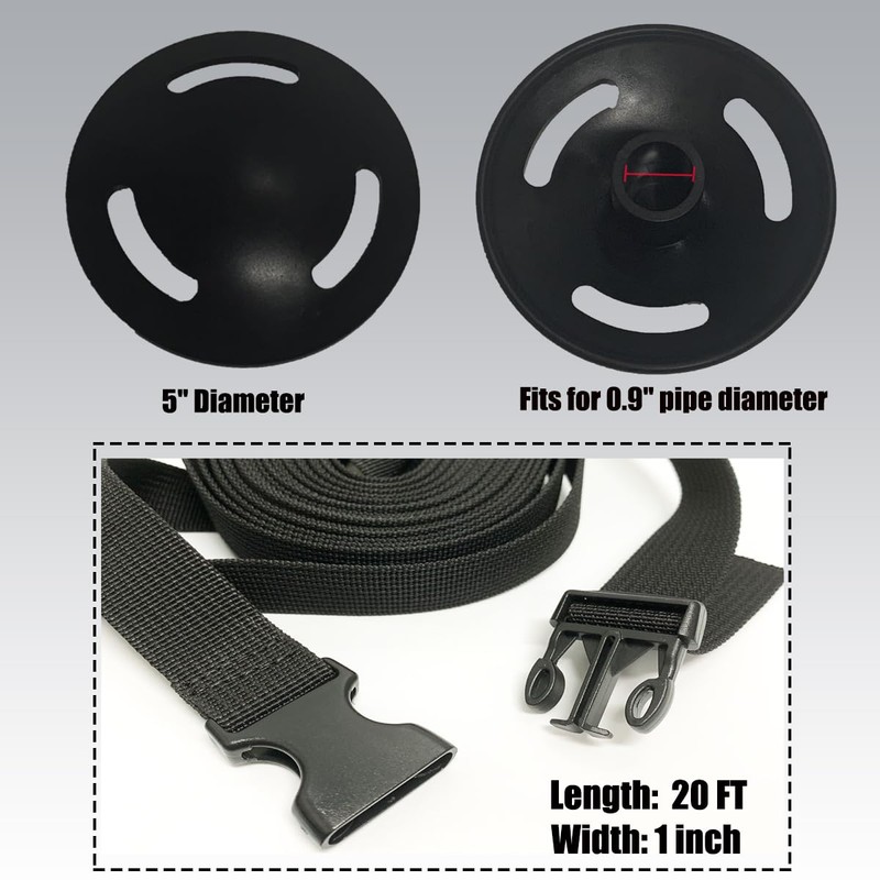 Boat Cover Support Pole System, Adjustable Height 22.5"-54", with 3