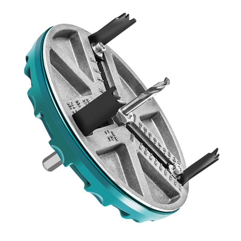 Adjustable Hole Saw Kit with 12 Blades Round Hole Opener