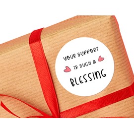 120pcs 'Your Support Is Such a Blessing' Stickers Express Gratitude Effortlessly, Add a Touch of Appreciation to Any Occasion