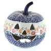 Blue Rose Polish Pottery Garden Bouquet Large Pumpkin Luminary