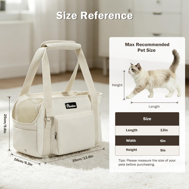 Pawaboo Dog Purse Carrier for Small,Under 9 Lbs