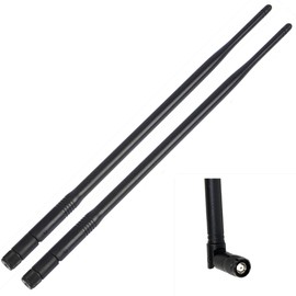 2X RP-TNC Male WiFi Antenna 2.4GHz / 5GHz Omni Dual-Band 6dBi Antennas for Linksys WRT54G Wireless Router Signal Booster Cisco AIRONET Trimble Robotic Total Stations