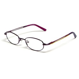 Calabria Viv Kids 116 Oval Blue Light Blocking Reading Glasses +1.00 Violet Purple Girls
