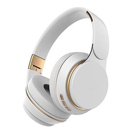 SPOTFISH Headband Wireless Bluetooth 5.3 Headphones,Over Ear Headphones High Fidelity Stereo Audio,Built in Call Microphone(White)