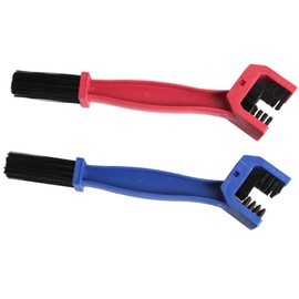 Samcos Chain Brush, Red, Blue, Set of 2, Three-sided Brush, Cleaning Brush, Drive Chain Brush, Bicycle, Bike Chain Brush, Maintenance, Cycle Brake, Cleaning Tool