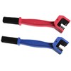 Samcos Chain Brush, Red, Blue, Set of 2, Three-sided Brush, Cleaning Brush, Drive Chain Brush, Bicycle, Bike Chain Brush, Maintenance, Cycle Brake, Cleaning Tool