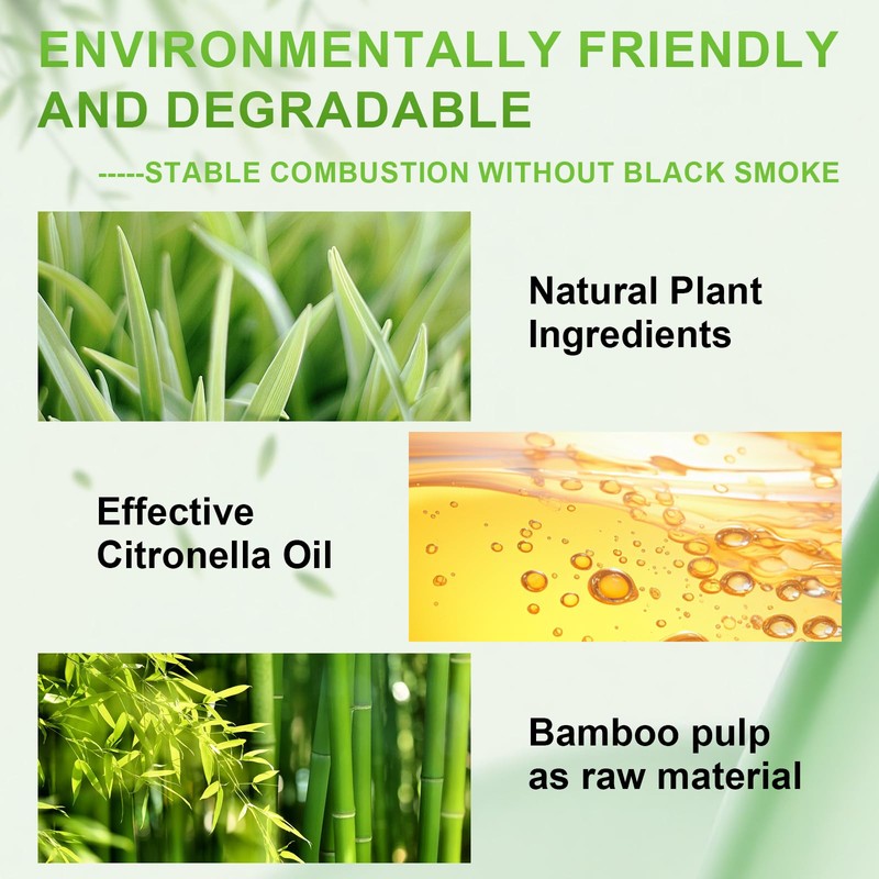 SHOPPGO Citronella Incense Sticks, Incense Sticks Set with Holder, for
