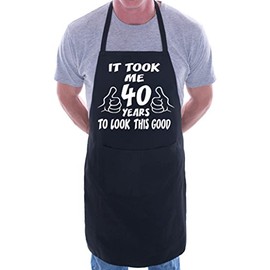 Print4U 40th Birthday It Took 40 Years BBQ Cooking Funny Novelty Apron Black