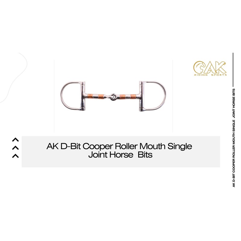 AK D-Bit with Cooper Roller Mouth with Single Joint Horse