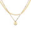 STORYJEWELLERY Letter K Necklace for Women, K Initial Charm Layered