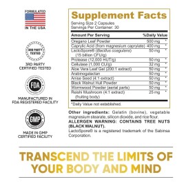 Pure Peak Candida Cleanse Ayuda Al Intestino Y Al Colon