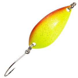 FTM Spoon Salza 3.2 g 3.2 cm – Trout Blinker, Colour: Yellow/Red with Glitter/Gold