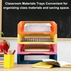 8 Pack Boho Plastic Turn in Paper Trays for Classroom