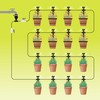 Rifny Drip Irrigation System for Garden, 100FT/ 30M Automatic Garden