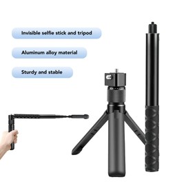 Bullet Time Handle Tripod with Invisible Selfie Stick, 47.2" Extended Selfie Stick, 360 Degree Rotation, 1/4" Screw for X4, X3, ONE X2, X, RS