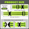 HaoHanEup High Visibility Reflective Sash,2Pcs Reflective Night Running Strips,Adjustable Reflective