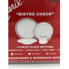 Emeril's Emeril Bistro Checked 4 Piece Place Setting Dinner /