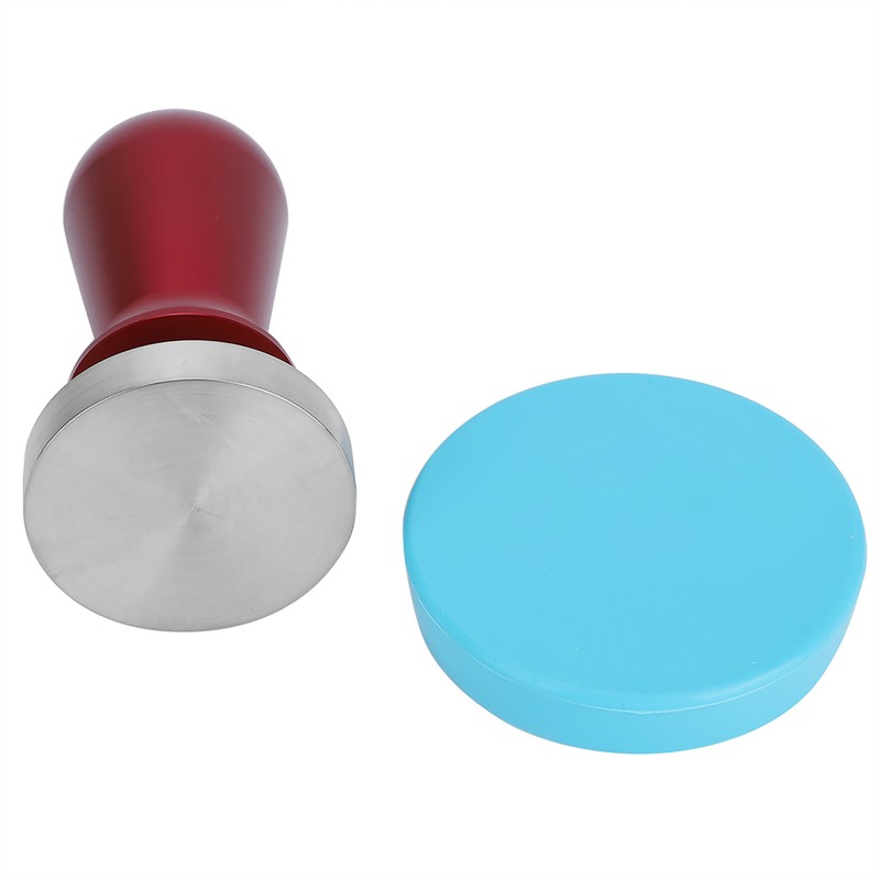 57.5mm Stainless Steel Coffee Tamper Flat Base Elastic Coffee Bean