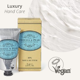 THE SOMERSET TOILETRY COMPANY LIMITED Naturally European Freesia & Pear Luxury Hand Cream Boxed 20% Shea Butter - 75ml | Combats Dry Skin For Those Hardworking Hands, Shea Butter