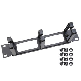 HMF 63353-02 Manoeuvring Panel for Server Cabinet, 10 Inch, 1 U, 3 Guide Brackets, Black